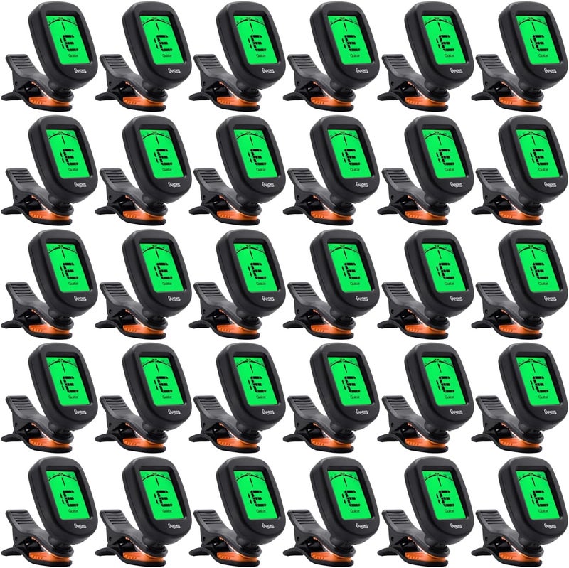 LALAOKS 30Pack Guitar Tuner Clip on Bulk,Acoustic Guitar Bass Violin Ukulele Tuner - Image 1